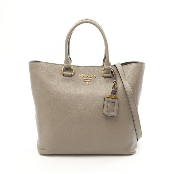 Prada Soft Calf Leather Tote Bag BN2865 for Women - Gently Used