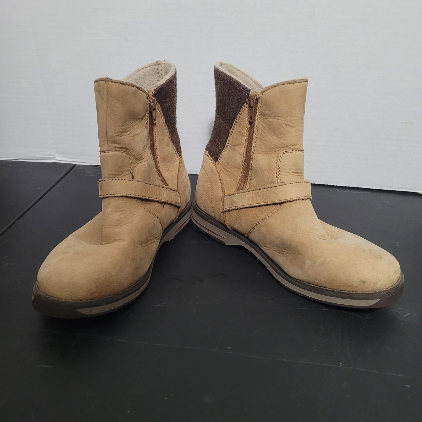 SAOLA DONNA L.L. Stivaletti BEAN TEK 2 5 TG 7 5 fibbia zip laterale suola pelle gomma