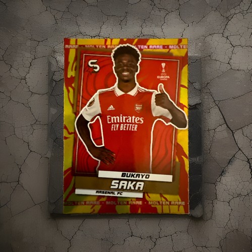 2022-23 Topps Match Attax UEFA Europa League Bukayo Saka Molten Rare Arsenal FC