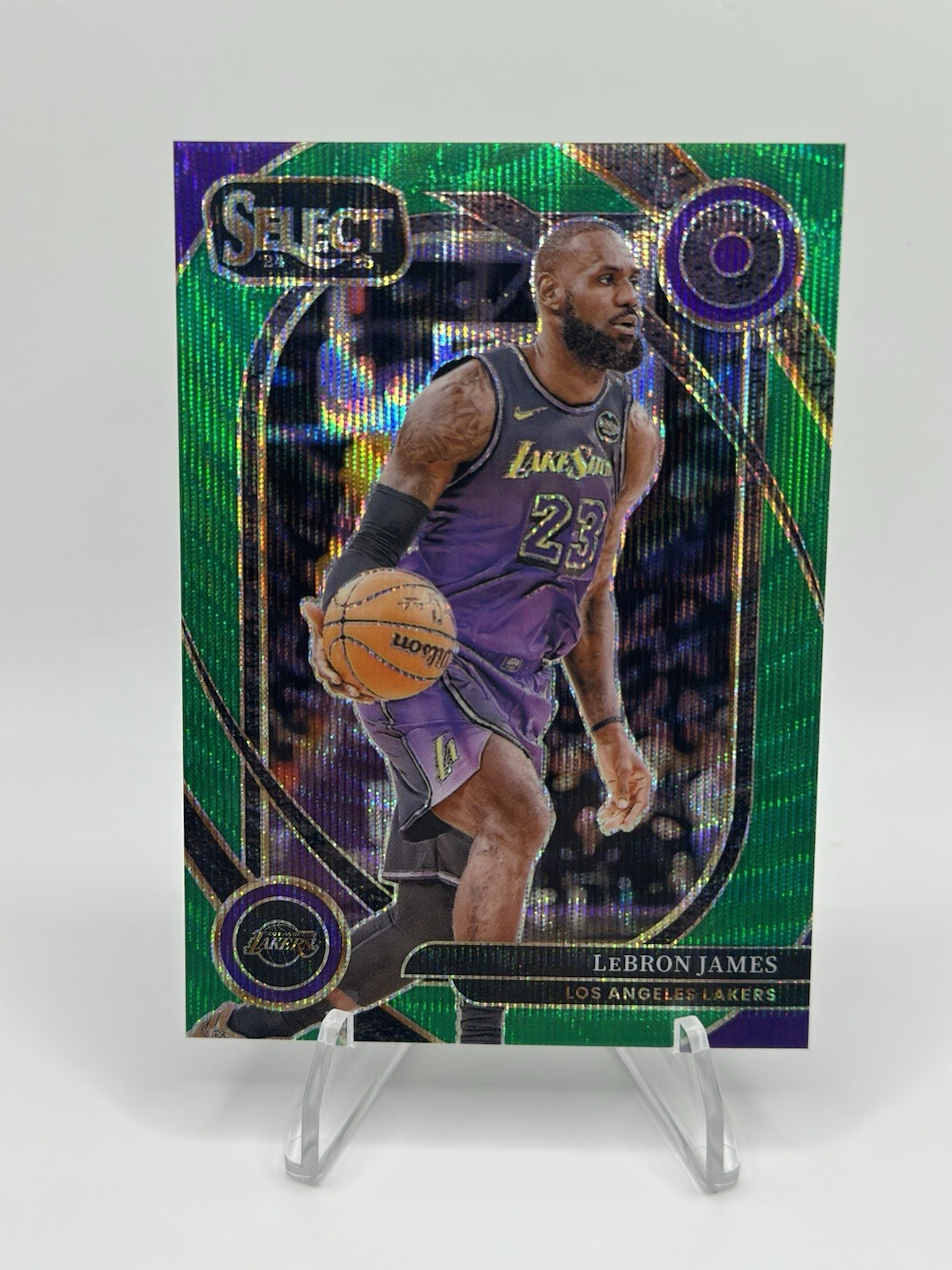 2024-25 Panini Select - Courtside LeBron James #241 Green Wave Prizm /50