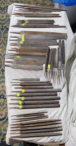 50+ Metal workers Files, Flat, Rattail, Square, Half Round, Triangle, all seen