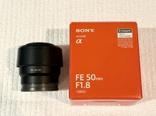 Sony FE 50mm f/1.8 Lens Prime ~ w/ Box and All Materials