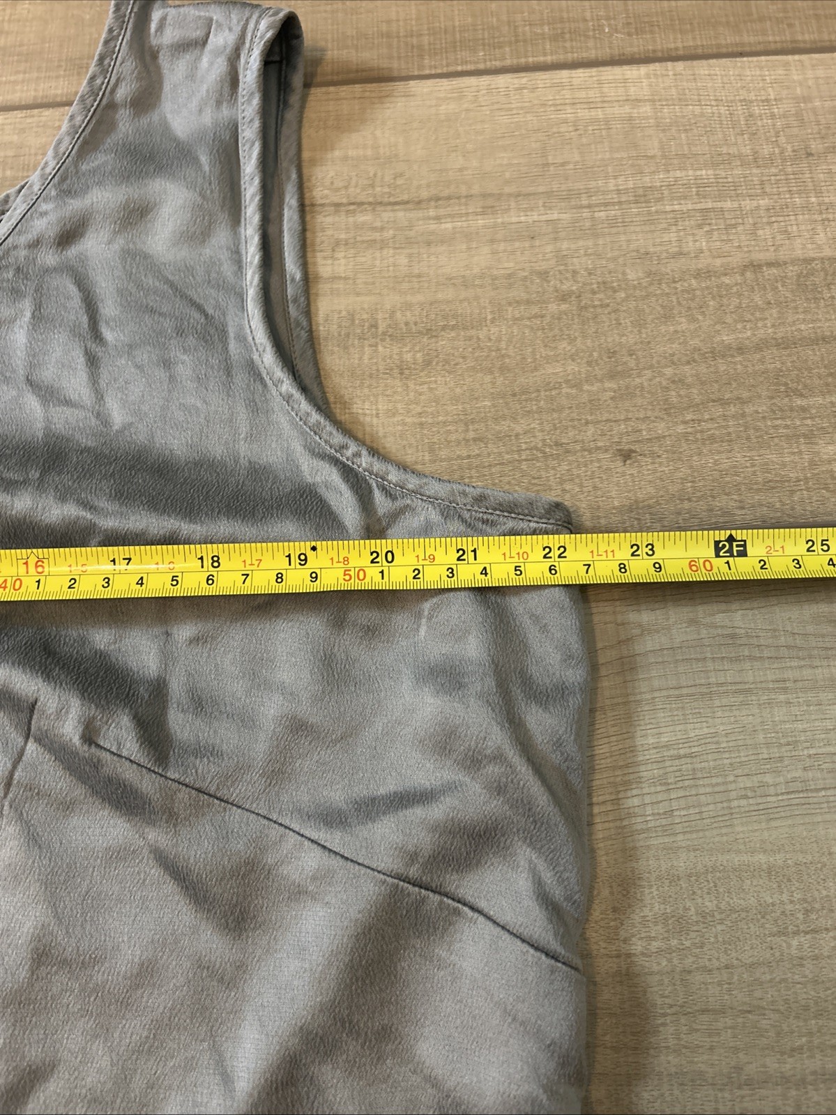 Silk Tank Top basic Layering Versatile Silver Gra… - image 6