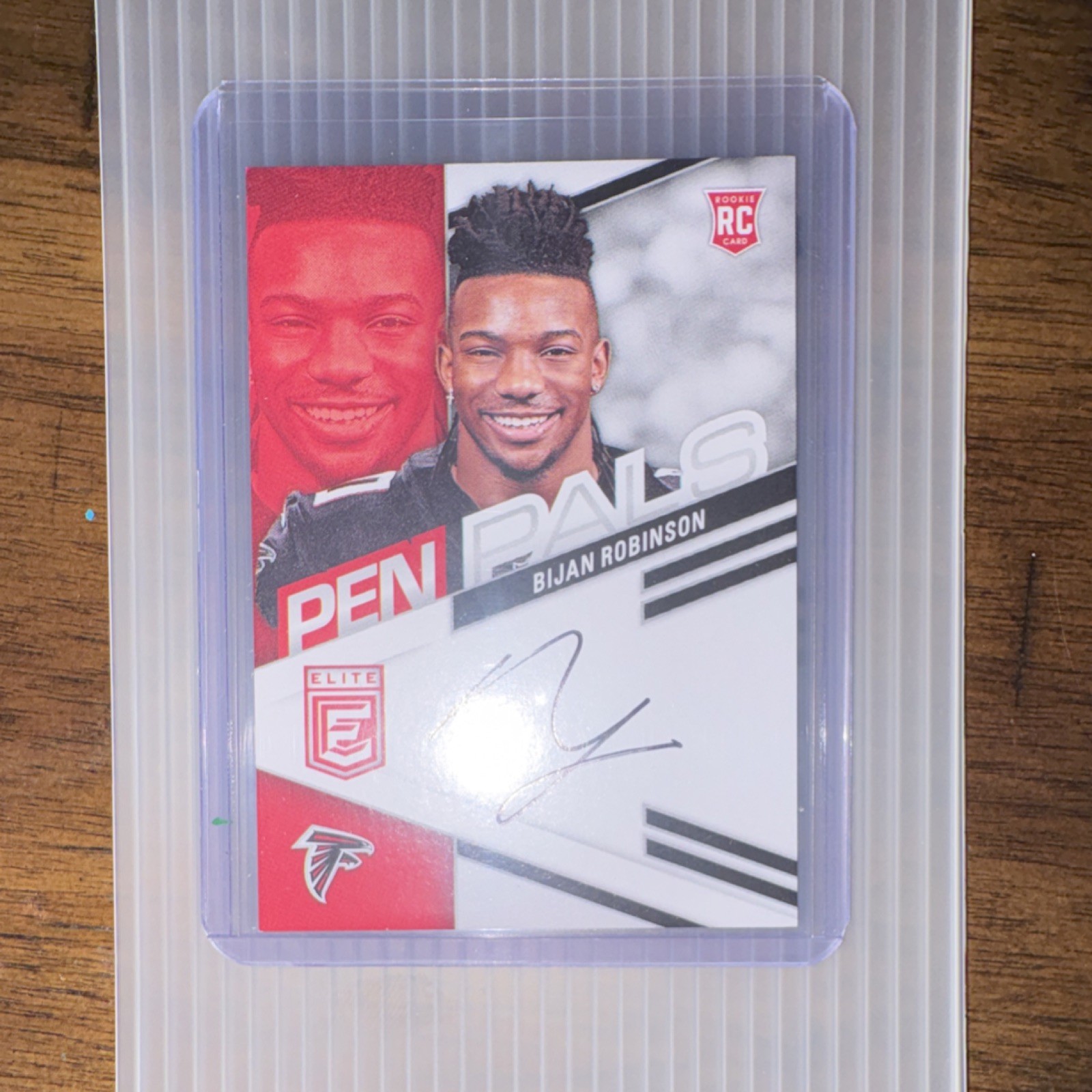 Panini 2023 Donruss Elite Pen Pals Rookie Autograph Bijan Robinson #PPBR Falcons