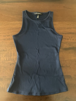 #ad #ad White House Black Market Women#x27;s FORME Ribbed Tank Size XS extra small blue $24.95