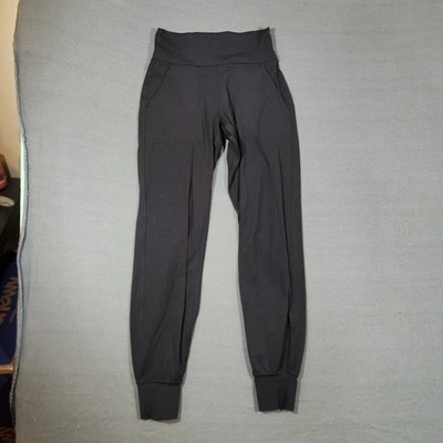 Lululemon Align High Rise Jogger Women's 4 Black Nulu Full Length Pockets Sweat
