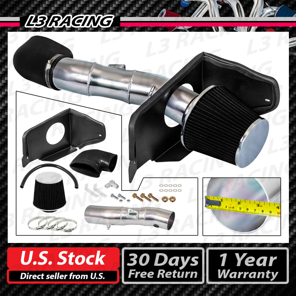 BLACK COLD AIR INTAKE KIT+ DRY FILTER FOR FORD 05-09 Mustang GT 4.6L V8