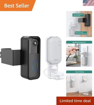 Quick-Install Blink Doorbell Mount with Sync Module Holder - Protects Your Door