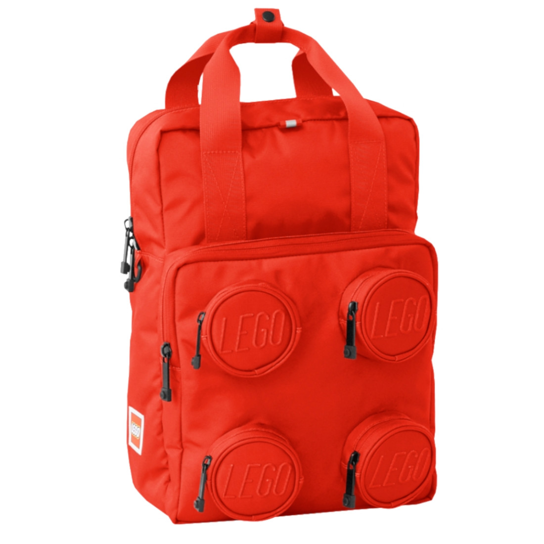 zaini per un ragazzo, LEGO Brick 2x2 Backpack, rosso