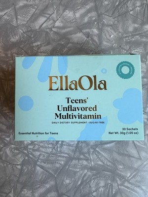 EllaOla Teens Unflavored Multivitamin Sugar-Free Vegan 30 Sachets 30g