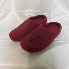 LL Bean Women's 10 Sweater Fleece Slipper Scuff House Shoe Slippers Mountain Red