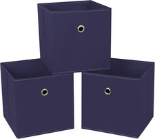 Black Foldable Storage Cubes Bins ,11 Inch Cloth Storage Cube Fabric Storage Box