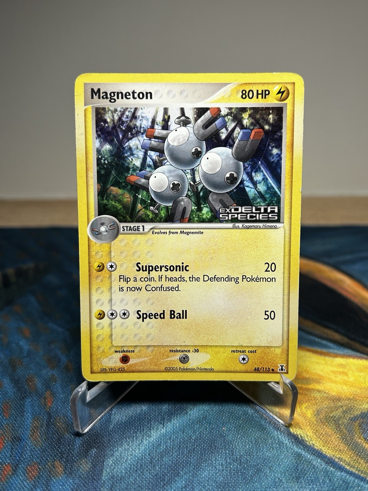 Magneton 48/113 EX Delta Species Stamped Reverse Holo Foil Pokemon Card PL