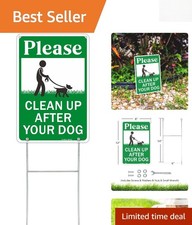 Rust-Resistant 12"x8" Metal Sign for Dog Waste Management - Easy Installation