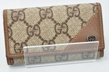 GUCCI 6-Key Case GG Supreme Leather Unisex