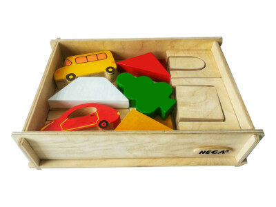 Wooden Constructor Hega Knowledge And Cognition Toy Children New