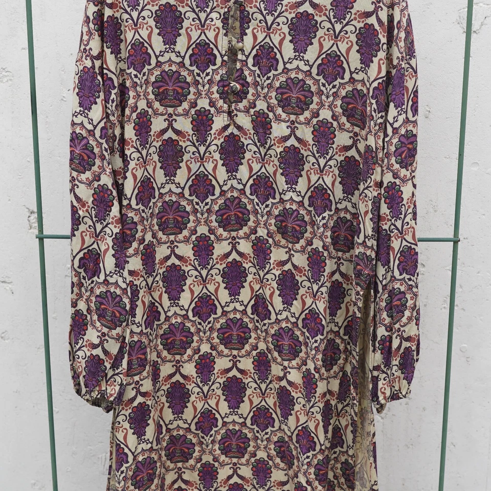 Vintage Neiman Marcus BoHo Hippie Grunge Midi Dress Printed  Medium - Image 4 of 4