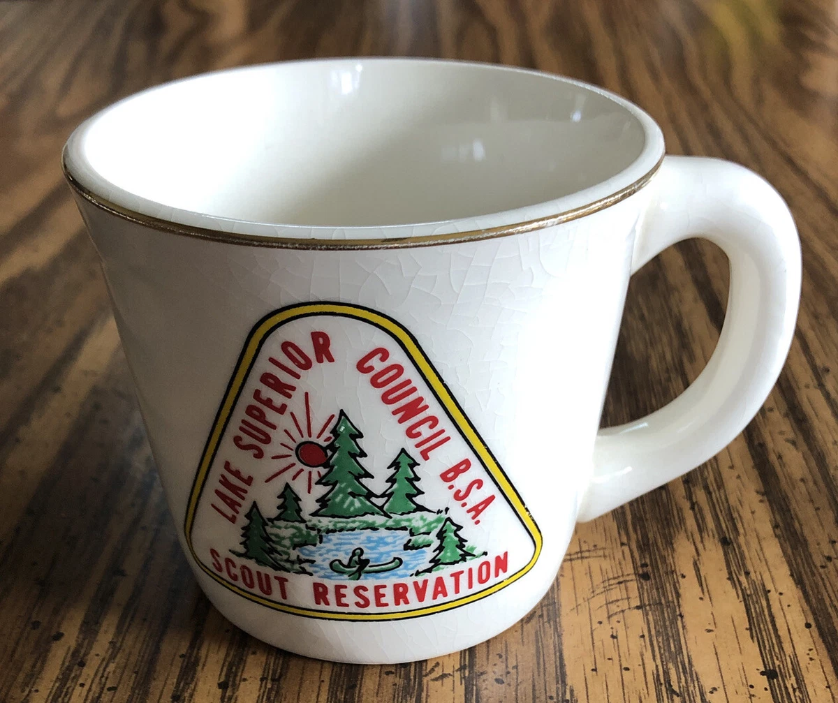 Vintage Boy Scout Coffee Mug Lake Superior Council B.S.A. Scout Reservation