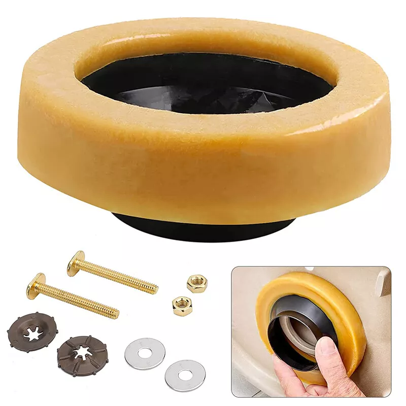 Extra Thick Toilet Wax Ring Kit Fits Floor Outlet Toilets 3 to 4 Waste  Lines