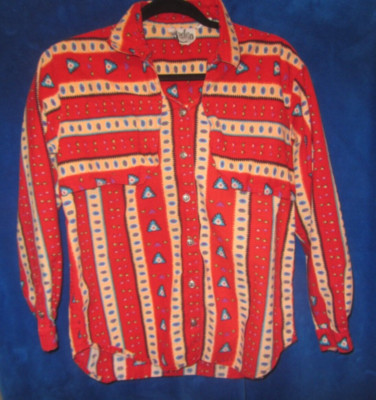 Chemise western vintage cowgirl sud ouest rodéo colorée femme ... - eBay
