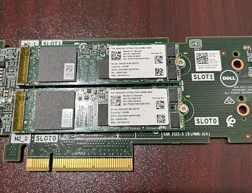 Dell 0JV70F SSD M.2 PCIe X2 Solid State Storage Controller Adapter Card 240GB - Photo 2/3