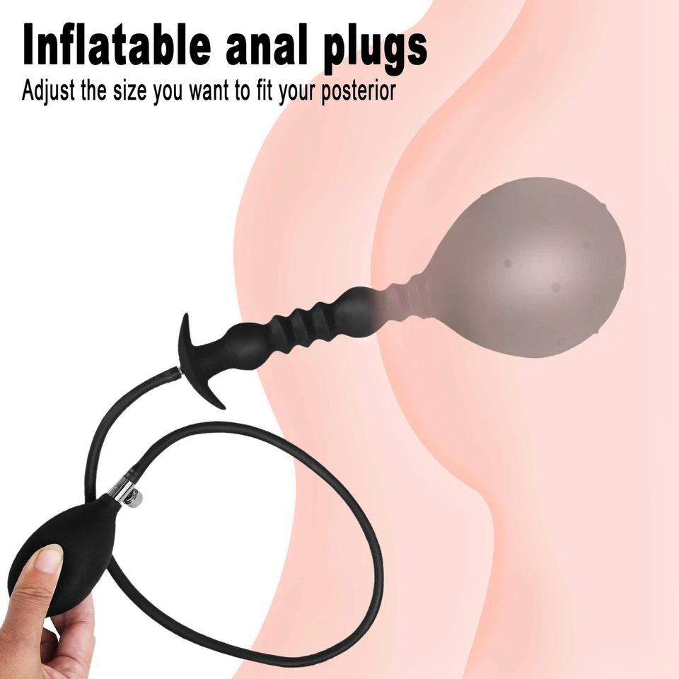 Dilatador anal inflable para hombres dilatador ano glúteos consolador masturbador femenino Foto 2 de 4