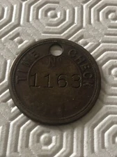 1163 BRASS PAY TIME CHECK MINING MINERS PIT LAMP TOKEN 1.1.1963.November ‘63 Ae1