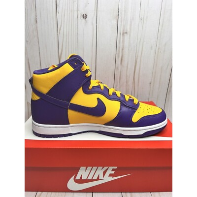 Nike Dunk High Retro Lakers Court Purple University Gold DD1399-500 Mens Size 13 NIKE DUNK HIGH  main image 3