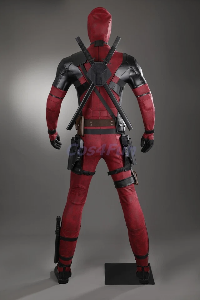 Disfraz Deadpool Wade Wilson Halloween Cosplay Traje Conjunto Completo Con Zapatos Foto 4 de 4