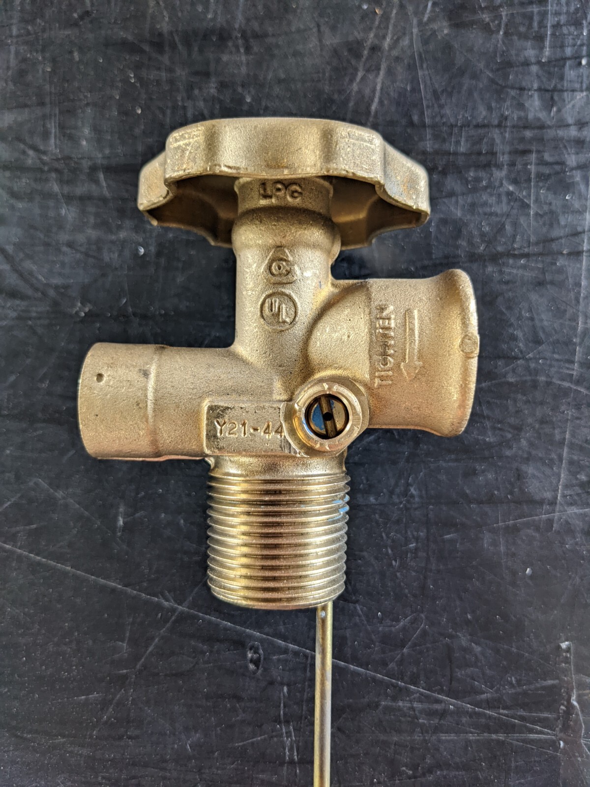 Single 100 LB Propane Vapor LPG Tank POL Valve UL eBay