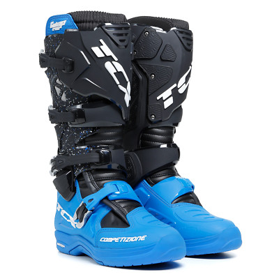 TCX Comp Evo 2 Michelin Motocross Stiefel Offroad Schwarz Blau
