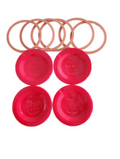 Tattler E-Z Seal Canning Lids - Bulk - 100 Wide Mouth Lids & Rubber Rings Red