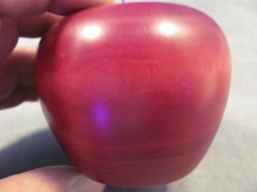Authentic Aspen Wood wooden apples(red and natural)with glass stems 31 - Picture 4 of 9