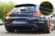 Bi Heckansatz für Scirocco R Heckdiffusor Diffusor Stoßstange ABS Carbon Optik