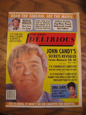 The Daily Delirious Booklet - w/ Poster on reverse - 1991 John Candy