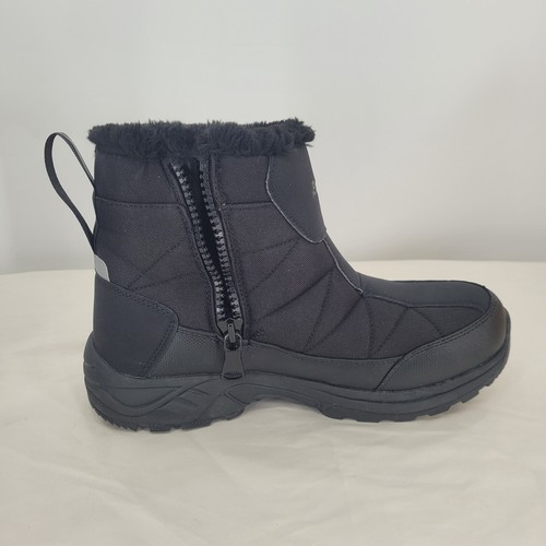 SILENTCARE Mens Warm Snow Boots, Fur Lined Waterproof Winter Shoes Anti-Slip 8.5 - Picture 11 of 14