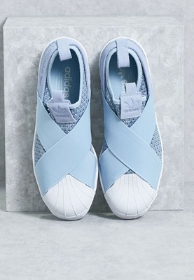 adidas superstar slip on womens Blue
