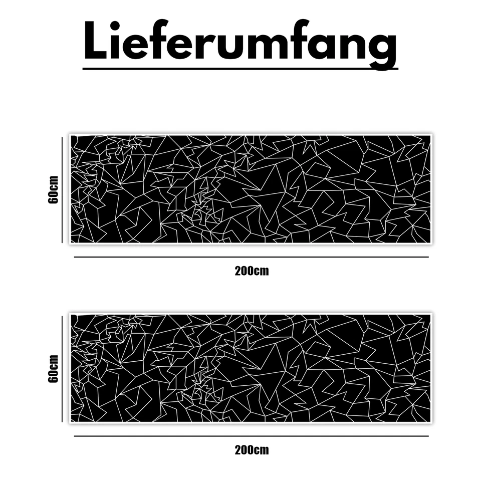 2er Set Auto Aufkleber Mosaik Broken Glass 200x60cm Scherben Dekor KX074 - Bild 4 von 4