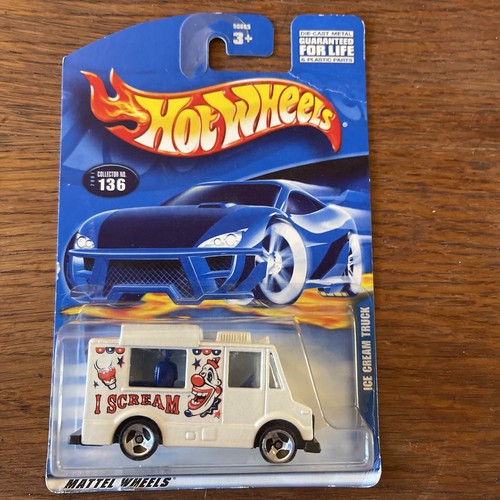 Hot Wheels 2001 Ice Cream Truck #136 White New Sealed