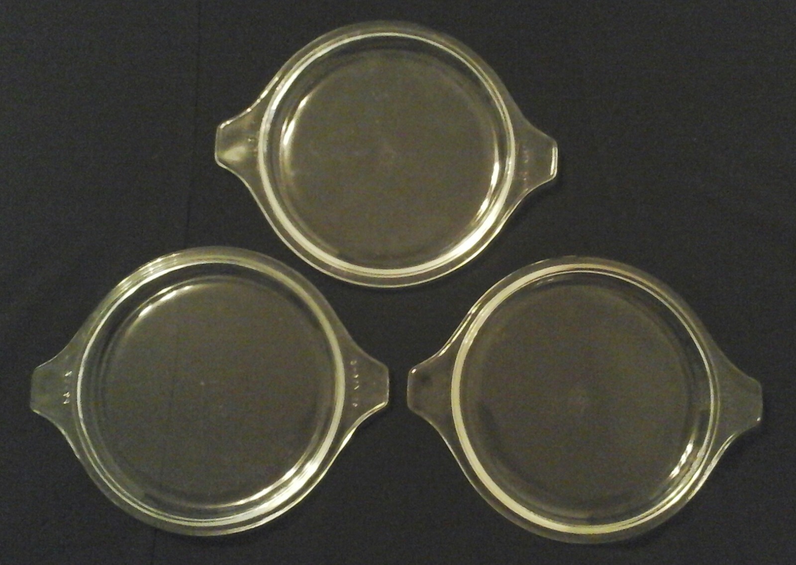 Pyrex 3-Piece Bake Serve & Store 470 C Clear Glass Casserole Lid Set