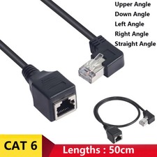 CAT6 Network Internet Extension Lead RJ45 Ethernet Male to Female Cable 50cm