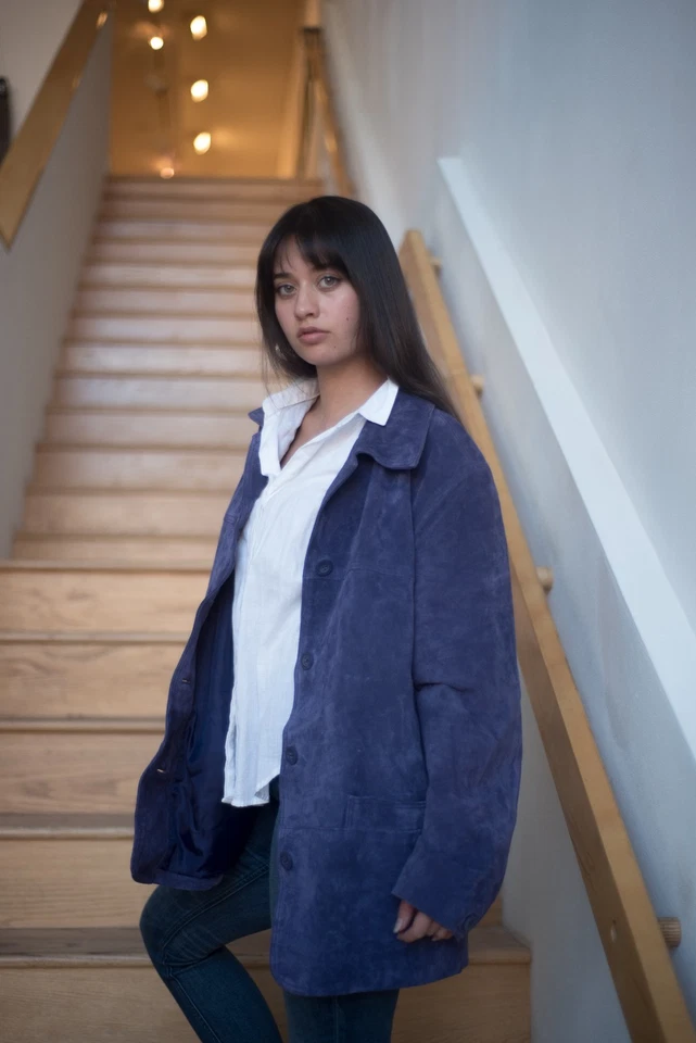 St Johns Bay suede leather jacket, purple,womans med - Image 3 of 4