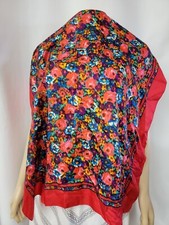 Vtg LIBERTY of LONDON Silk Scarf 27"  27" Multicolor D