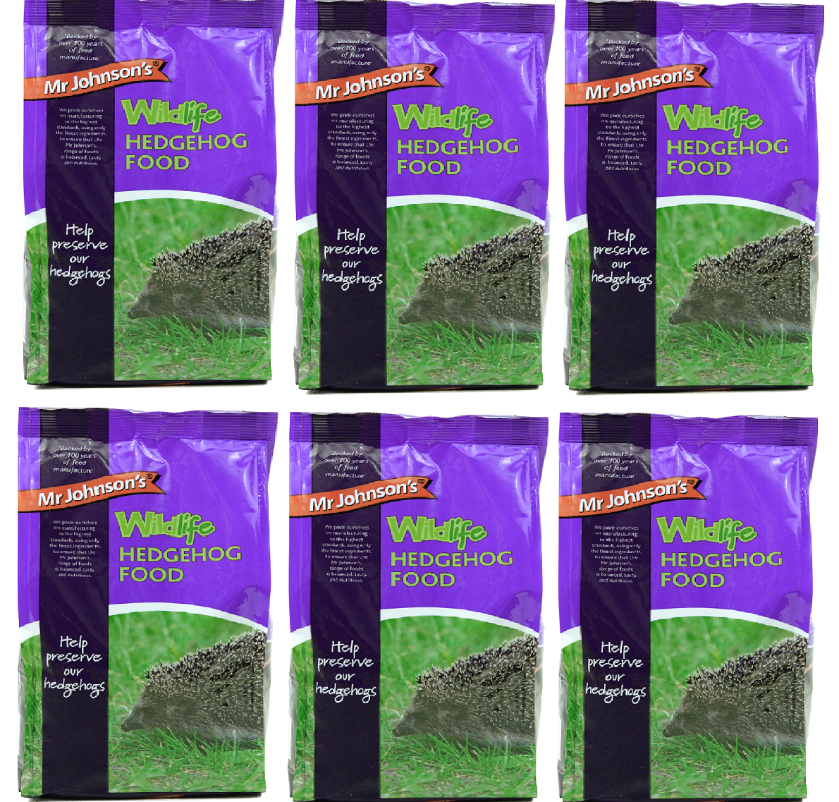 750G HEDGEHOG FOOD x1, x2, x6 : Mr Johnsons Wildlife Nugget Feed Wild Animal Hog