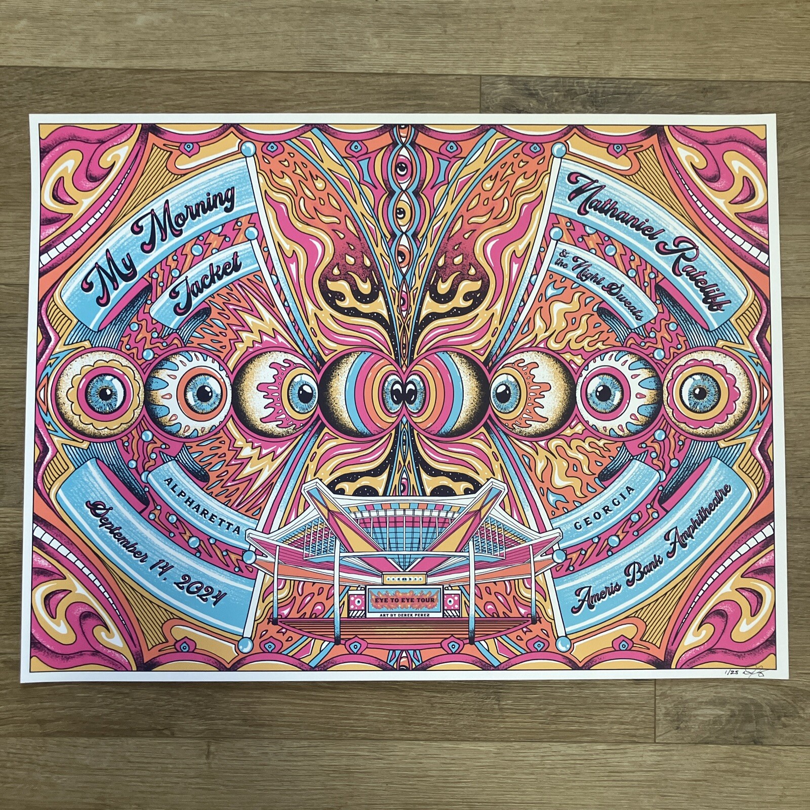 + Nathaniel Rateliff Poster Alpharetta, Ga 2024 Artist Print