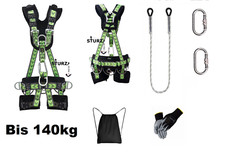 Premium Sicherheitsgurt Auffanggurt Gurt Fallschutz Klettergurt +1,5m Seil 