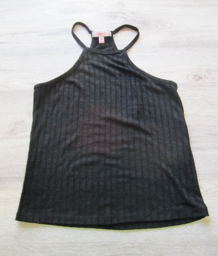 ❤ Sugar Rain girls black cami shirt tops M ribbed material 7 8 10 - Picture 6 of 22