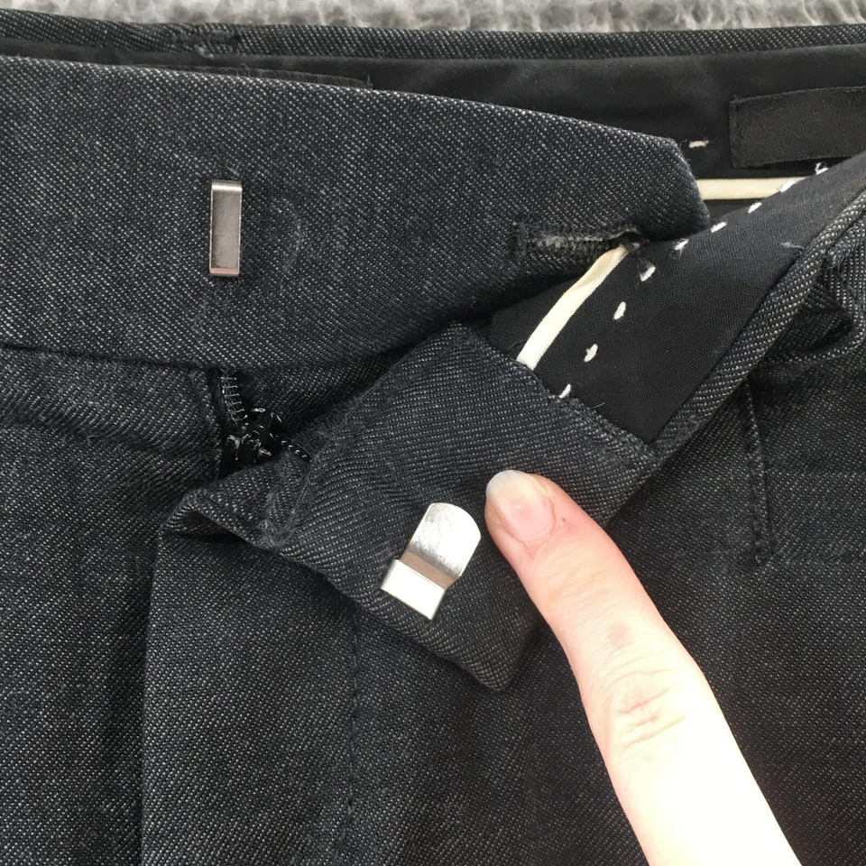 Pantalones de vestir Banana Republic S Loan para mujer 2 (32x28 real) gris tiro bajo Foto 3 de 4