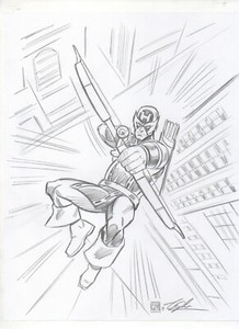 Hawkeye Avengers ORIGINAL PENCIL SKETCH by Tim Shinn