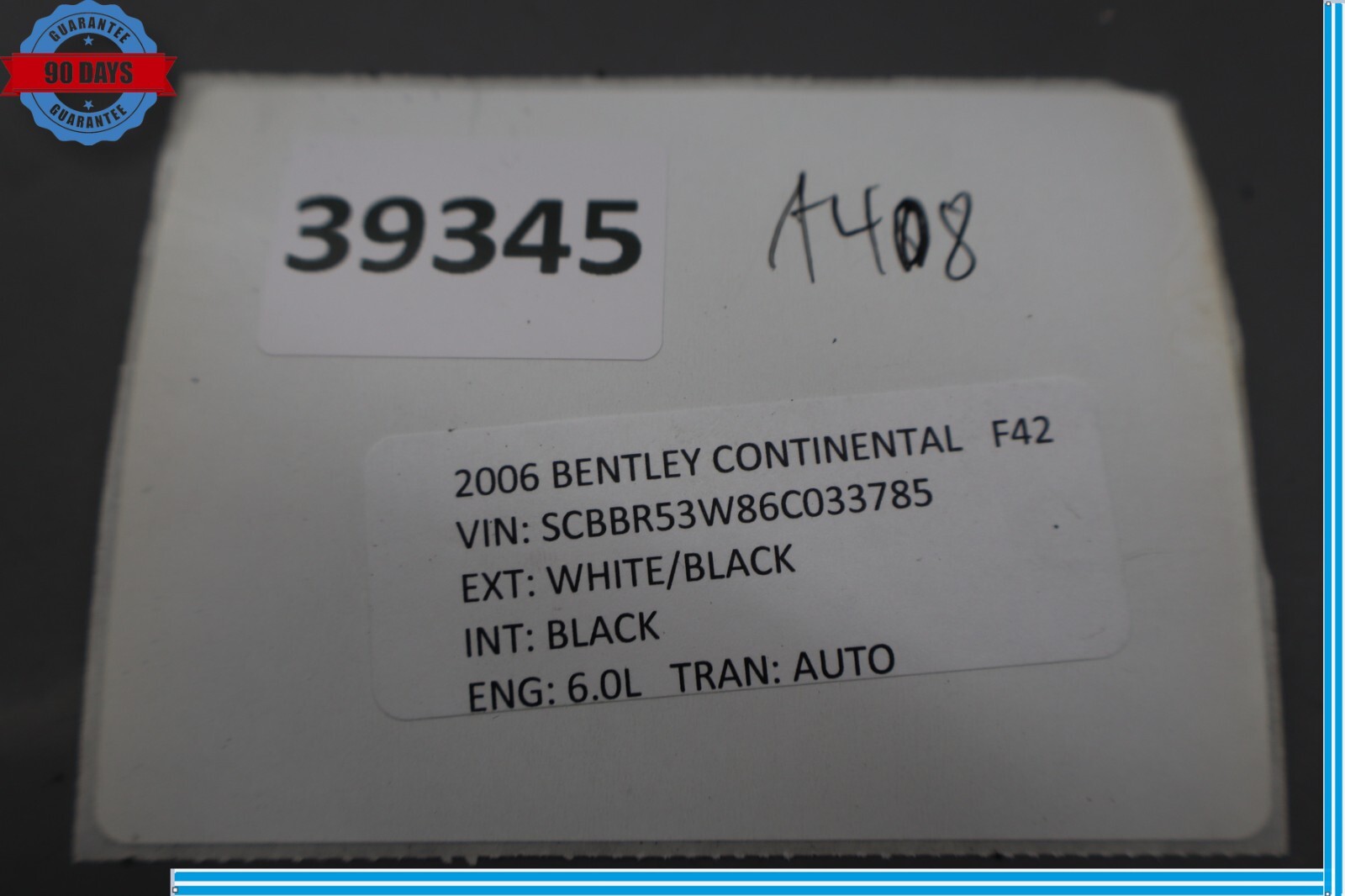 04-12 Bentley Continental Front Right Passenger Side Hood Hinge Oem